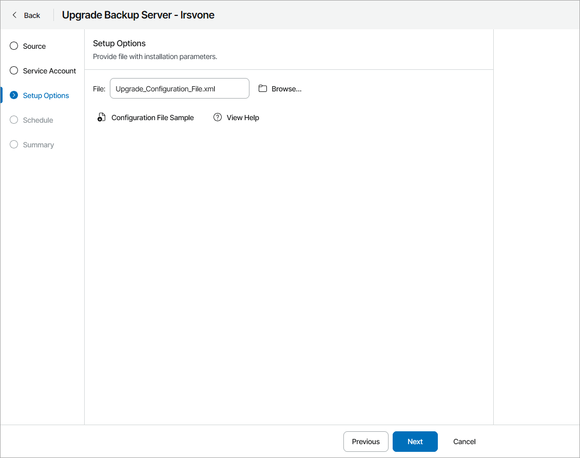 Provide Configuration File