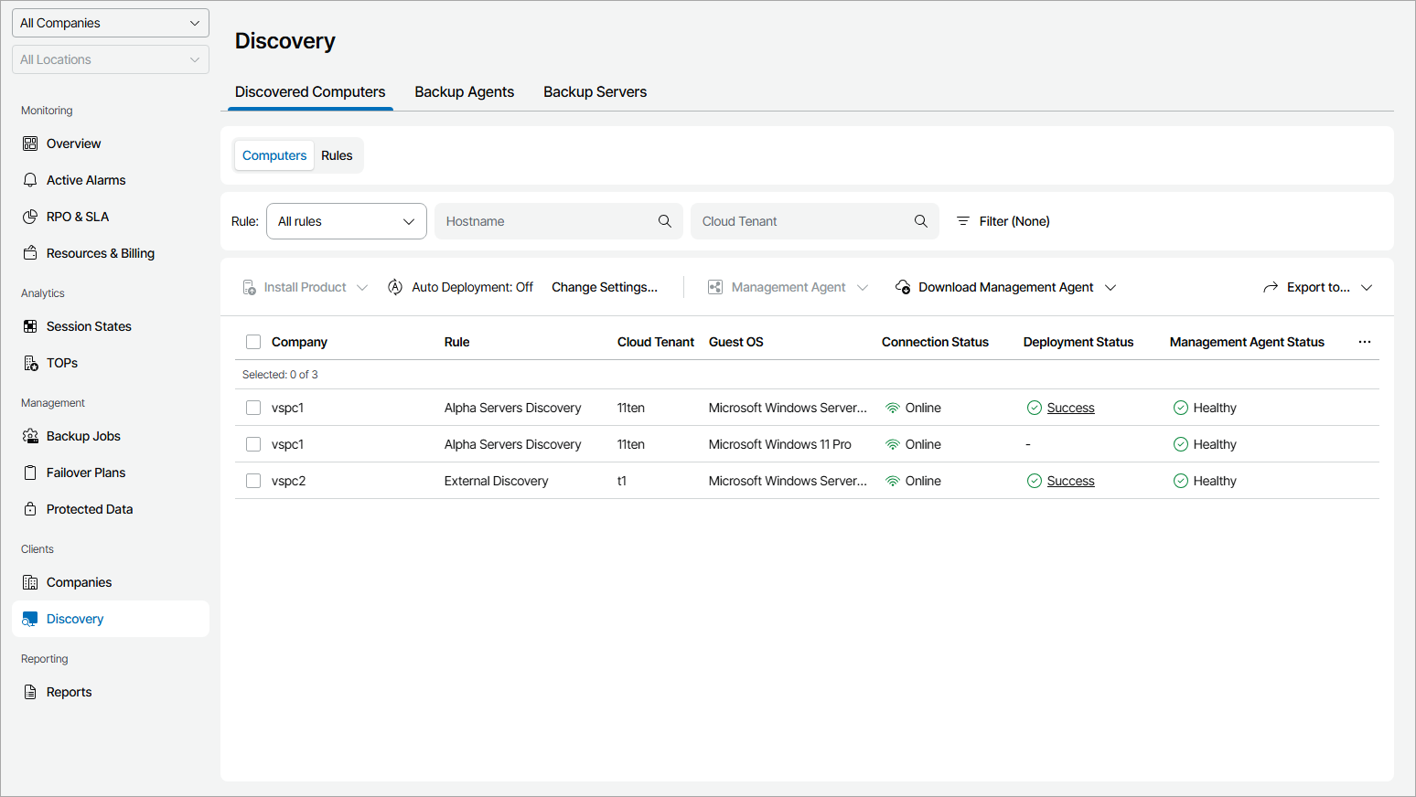 View Discovered Computers