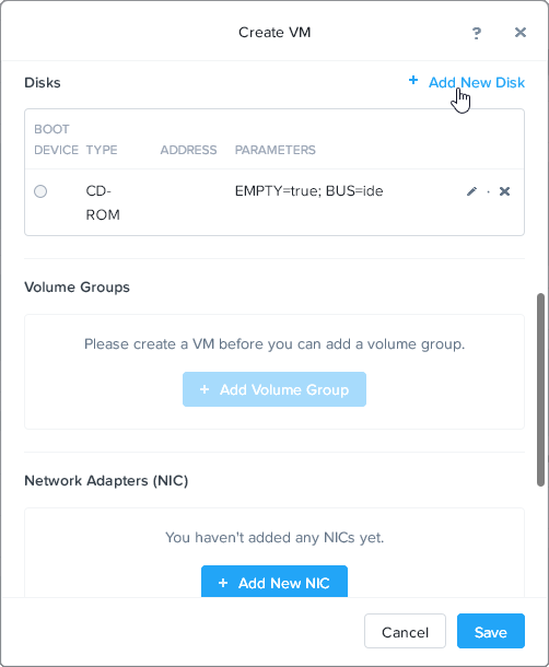 Create VM for Proxy Appliance