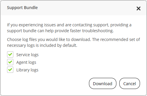 Exporting Logs in AHV Backup Proxy