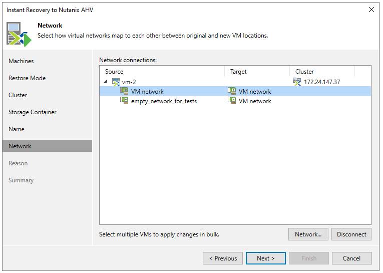 Step 7. Specify Network Mapping