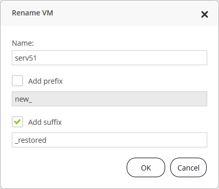 Step 3. Assign Name for Restored VM