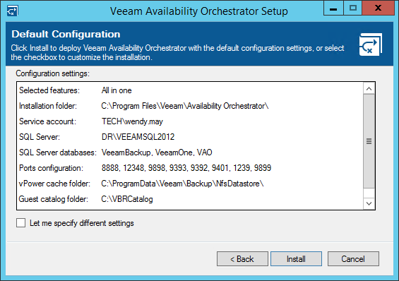 Step 7. Review Default Installation Summary