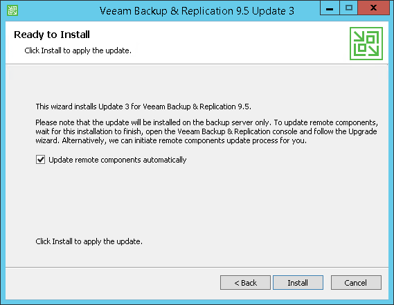 Step 14. Install Update 3 for Veeam Backup & Replication 9.5