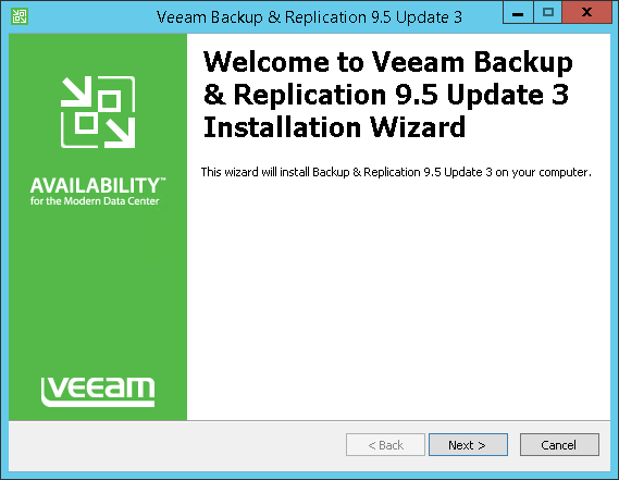 Step 14. Install Update 3 for Veeam Backup & Replication 9.5