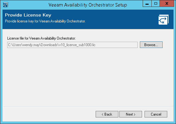Step 4. Provide License File