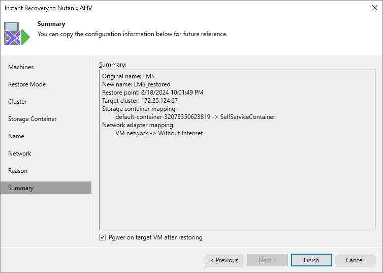 Step 9. Review Configured Settings