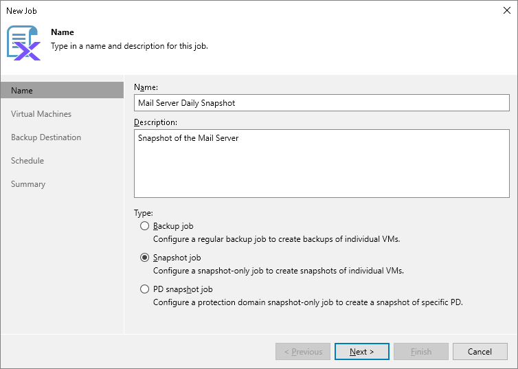Step 2. Specify Job Name and Description