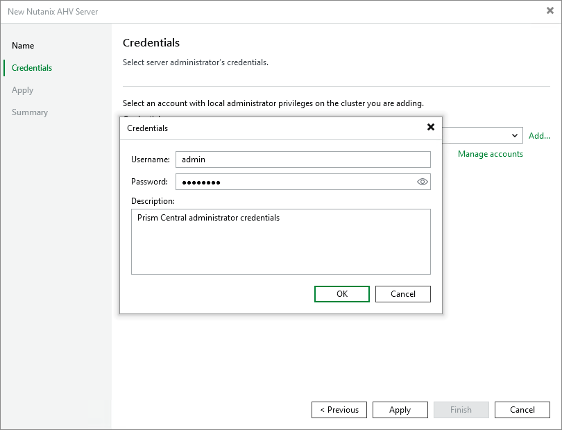 Step 3. Specify Credentials
