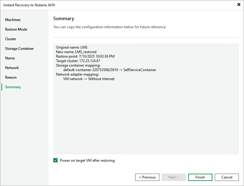 Step 9. Review Configured Settings