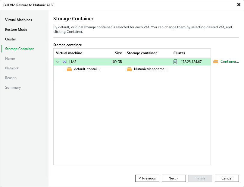 Step 5. Select Storage Container