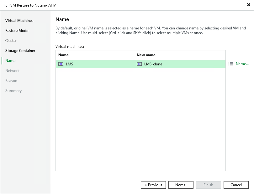 Step 6. Specify VM Name