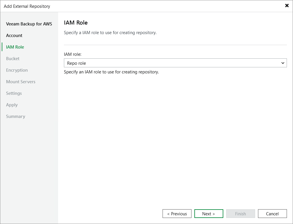 Step 4. Specify IAM Role