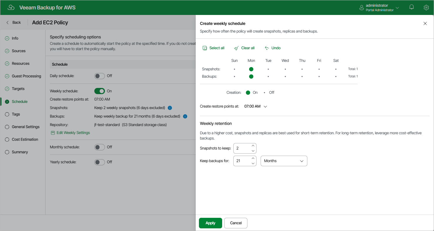 Enabling Backup Archiving