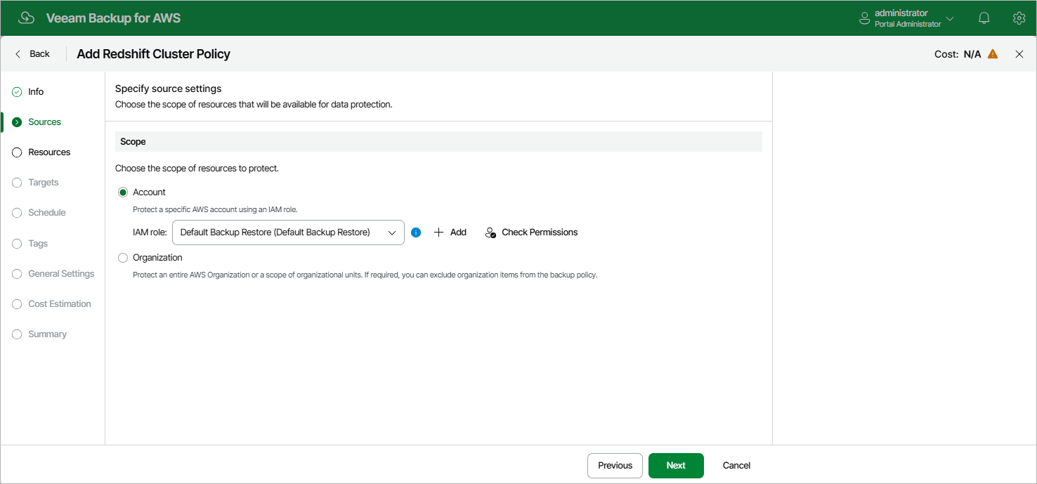 Creating Redshift Clusters Backup Policy
