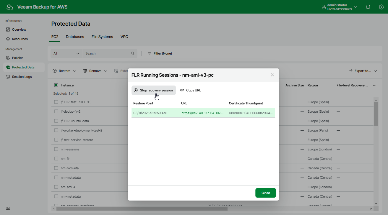 Restoring EC2 Files and Folders