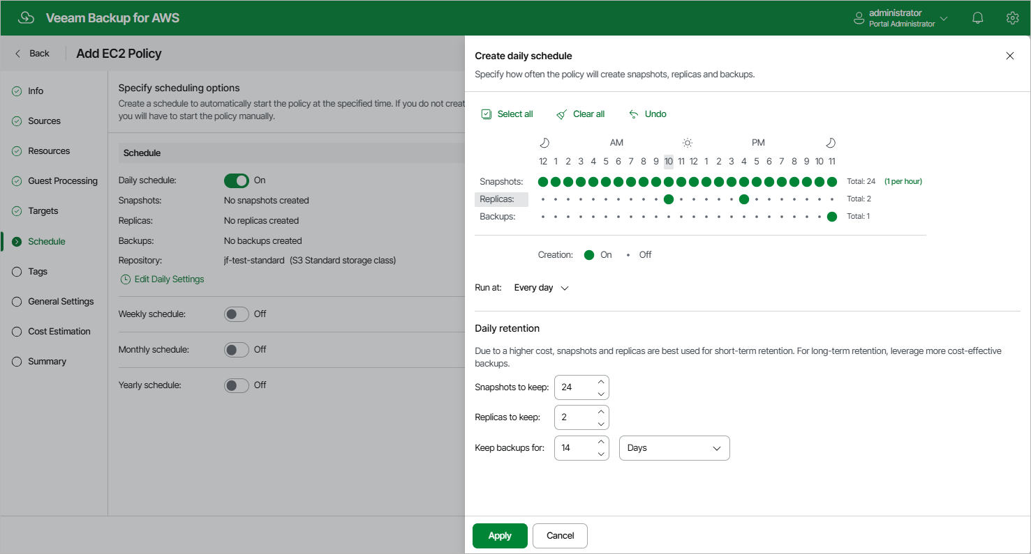 Creating EC2 Backup Policy