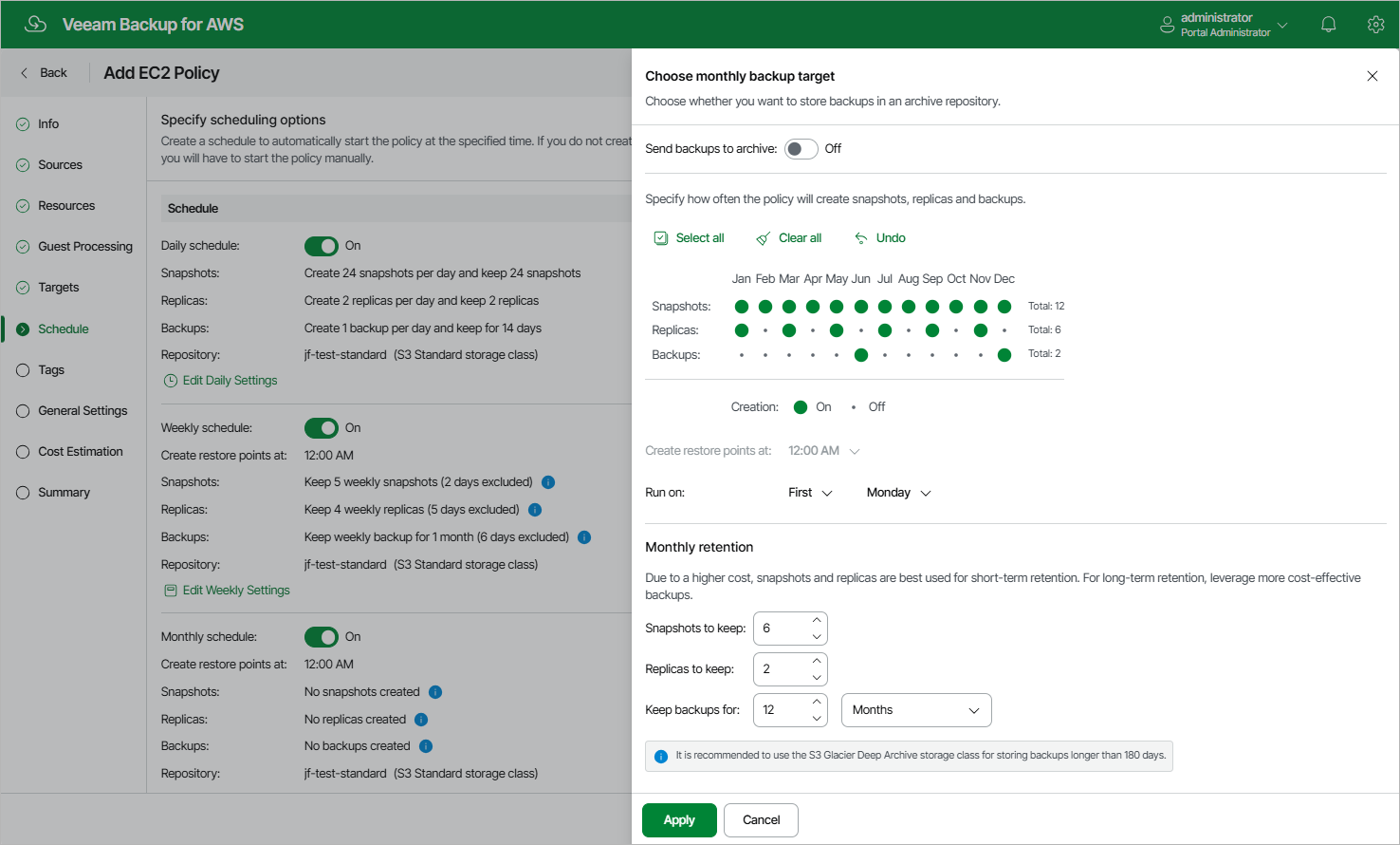 Creating EC2 Backup Policy