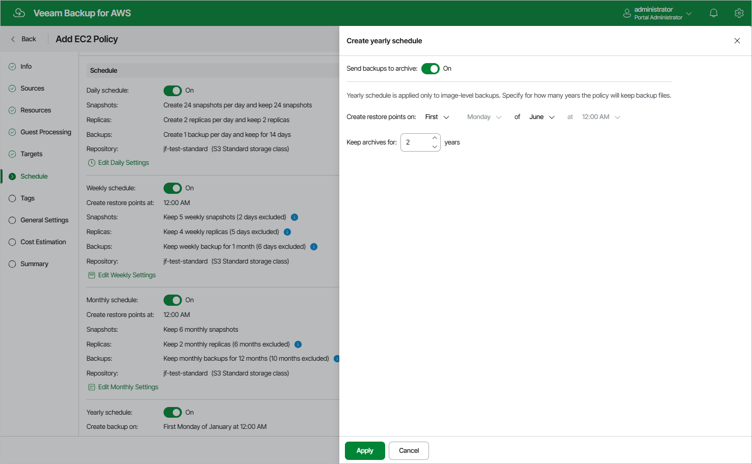 Creating EC2 Backup Policy