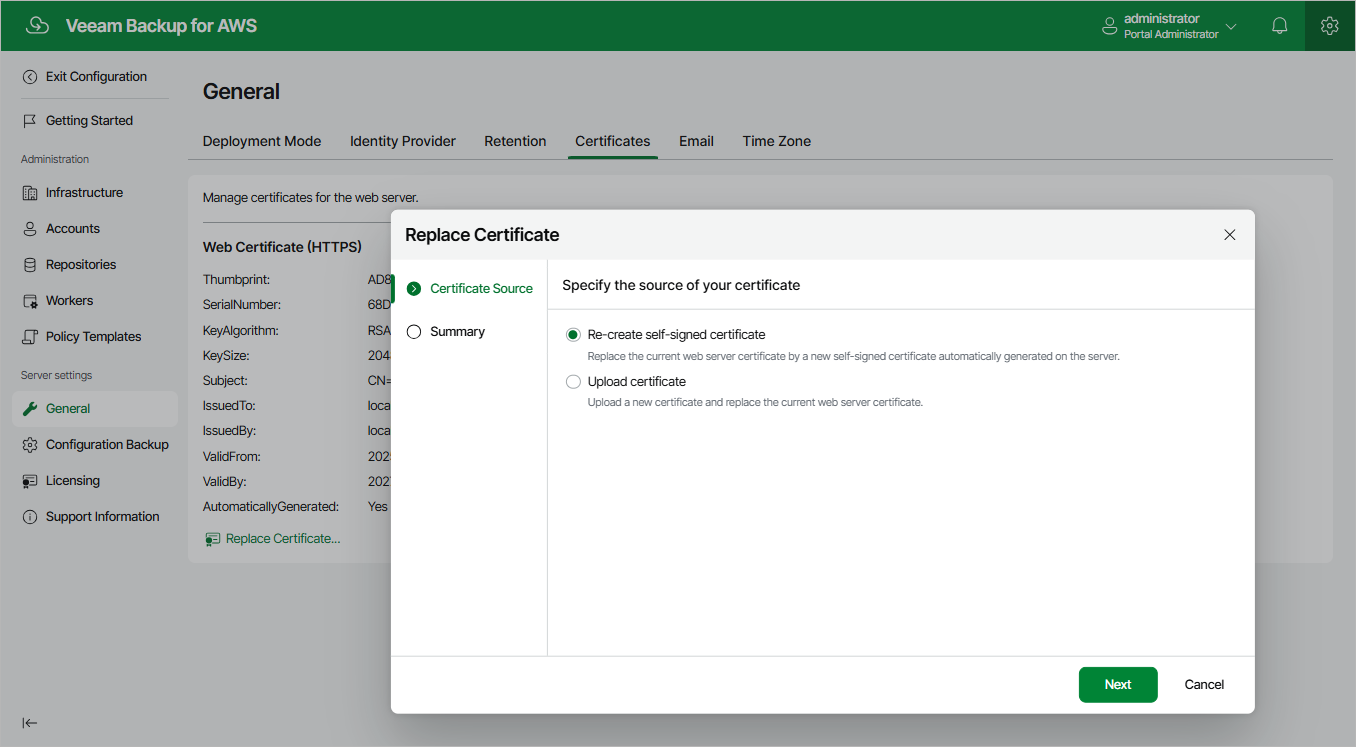 Replacing Security Certificates