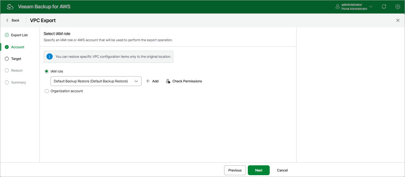 Exporting VPC Configuration Items