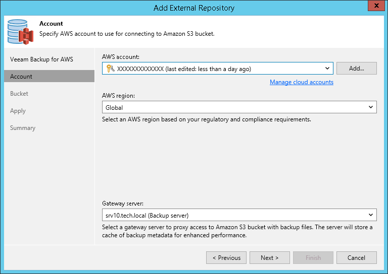 Step 3. Specify Amazon Account Settings