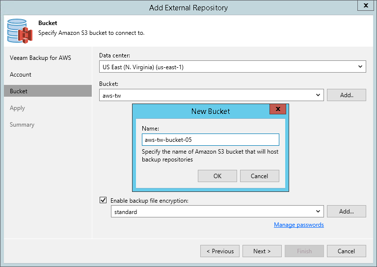 Step 4. Specify Amazon Bucket