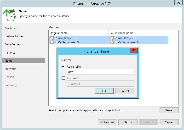 Step 7. Specify Instance Names