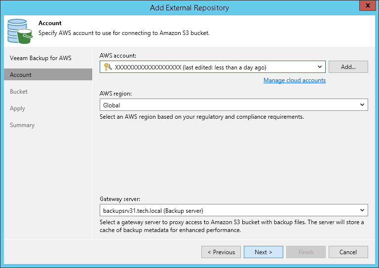 Step 3. Specify Amazon Account Settings
