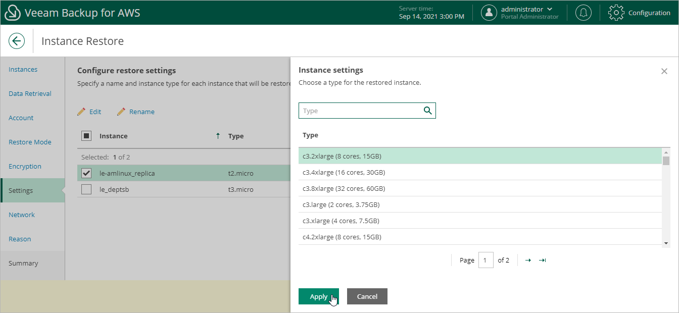 Step 7. Specify Instance Settings