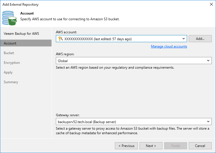 Step 3. Specify Amazon Account Settings