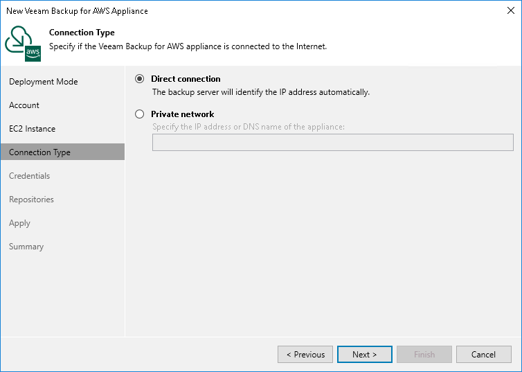 Step 5. Specify Connection Type
