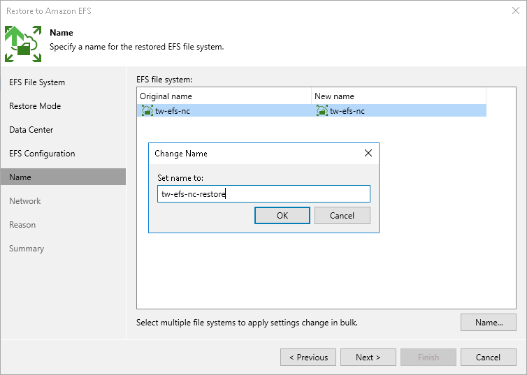Step 7. Specify File System Names