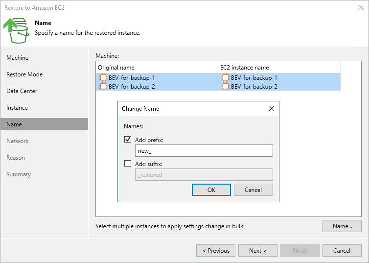 Step 7. Specify Instance Names
