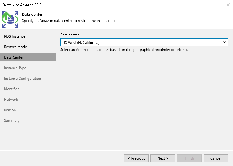 Step 5. Specify Datacenter Region