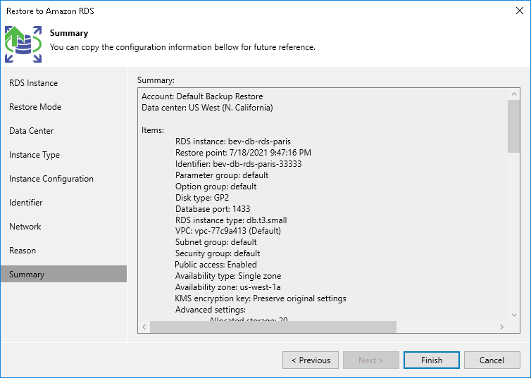 Step 11. Finish Working with Wizard