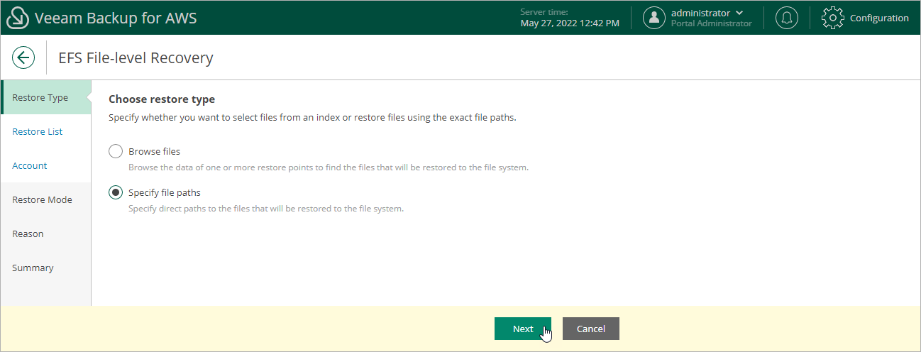 Restoring EFS Files and Folders
