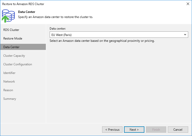 Step 5. Specify Datacenter Region
