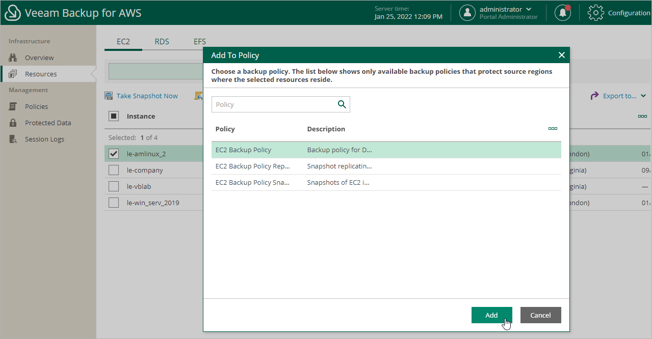 Adding Resources to Policy