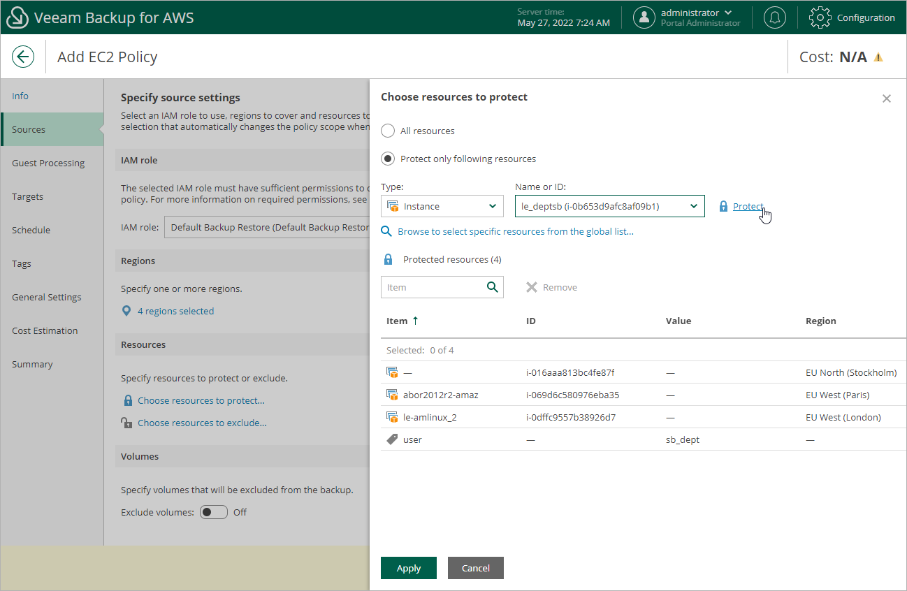 Creating EC2 Backup Policy