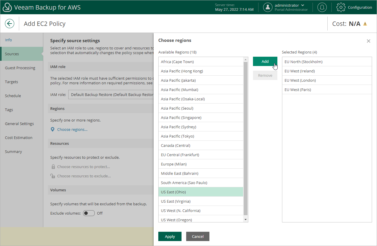 Creating EC2 Backup Policy