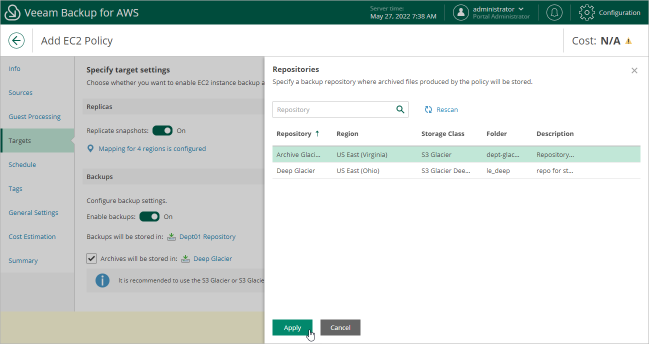 Enabling Backup Archiving