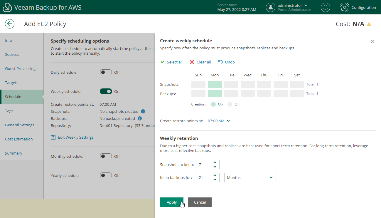 Enabling Backup Archiving