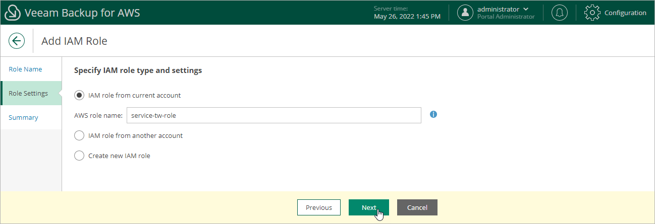 IAM Role Current Account