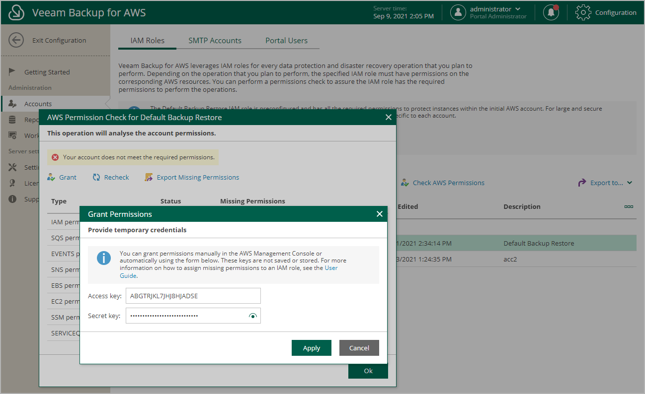 Checking IAM Role Permissions