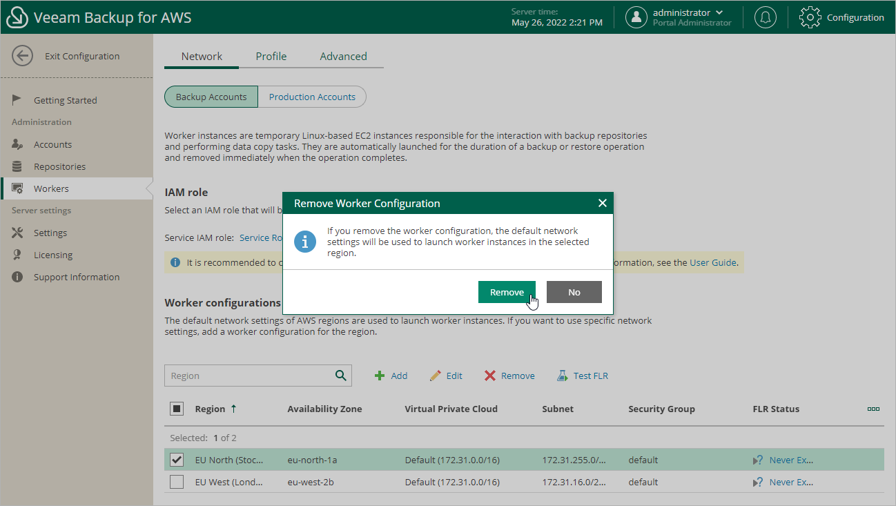 Removing Worker Configurations