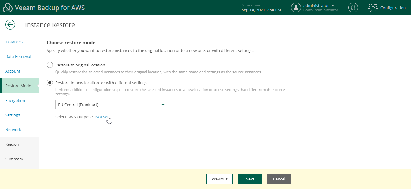 Restoring Entire EC2 Instance