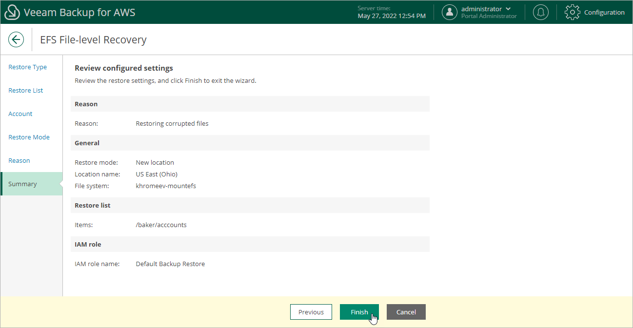 Restoring EFS Files and Folders