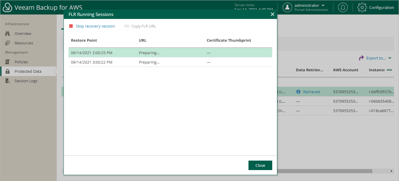 Restoring EC2 Files and Folders
