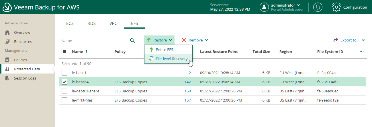 Restoring EFS Files and Folders